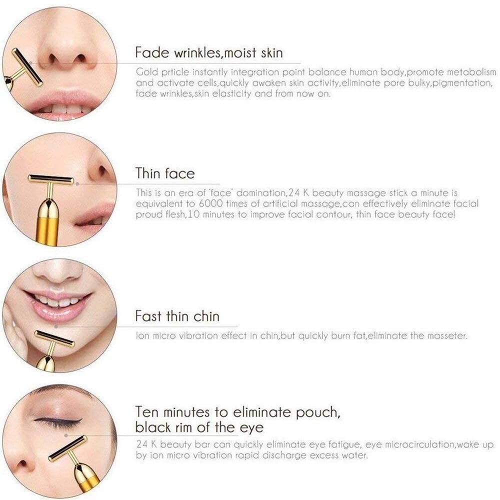 ✨Celebrity Favourite Tool-24K Gold Beauty Facial Massage Roller✨