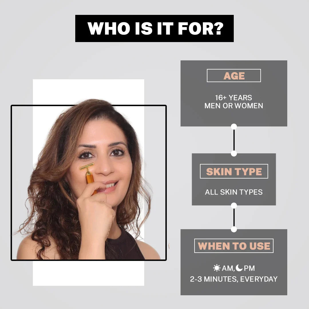 ✨Celebrity Favourite Tool-24K Gold face Massager